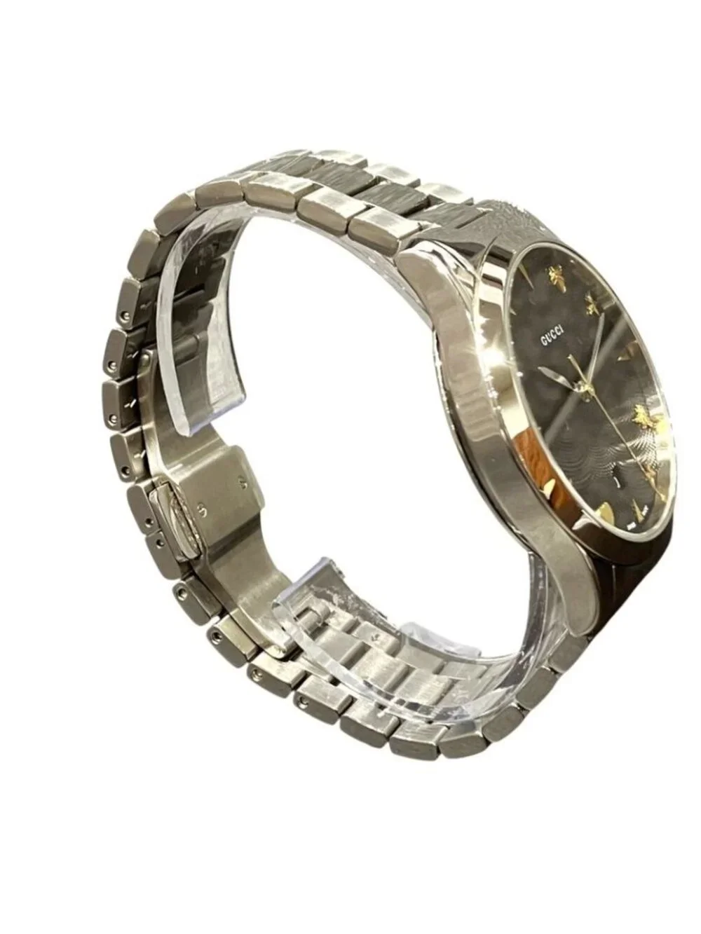 Gucci Timeless Watch SS Quartz Black Dial - Picture 3 of 10